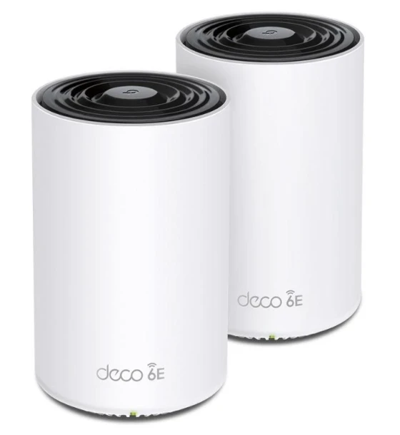 Router wireless TP-Link AXE5400 whole home mesh Wi-Fi 6 Tri-Band System, Deco XE75 2- pack Standarde Wireless IEEE 802.11ax 6 GHz, IEEE 802.11ax/ac/n/a 5 GHz, IEEE 802.11ax/n/b/g 2.4 GHz