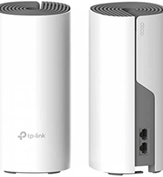 Router wireless TP-Link Sistem Mesh Wi-Fi pentru intreaga casa AC1200, DECO E4 2-PACK 2 10/100Mbps WAN/LAN Ports, 1 Power Port, SDRAM 128 MB, Flash 16 MB, 2 internal dual-band antennas per Deco unit