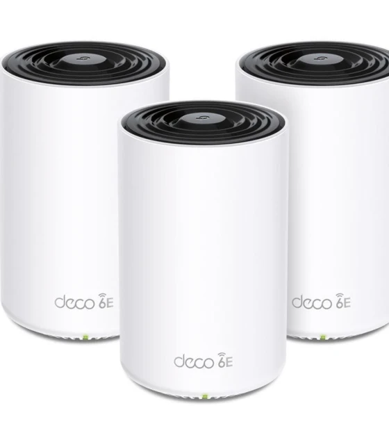 Router wireless TP-Link AXE5400 home mesh Wi-Fi 6E System, Tri-Band, Deco XE75 3-pack Standarde Wireless IEEE 802.11ax 6 GHz, IEEE 802.11ax/ac/n/a 5 GHz, IEEE 802.11ax/n/b/g 2.4 GHz