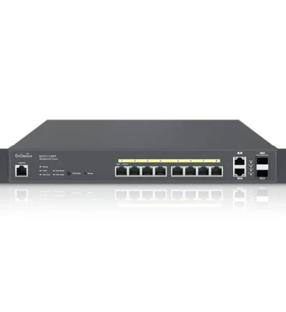 Switch retea EnGenius Managed / stand-alone 13i 10xGbE + 2xSFP L2+, 130W Cloud Switch PoE+ with 2x SFP, 8-port GbE PoE.af/at + 130W. 4 Uplink 2xGbE 2xSFP L2+ 13i switch with Cloud Management