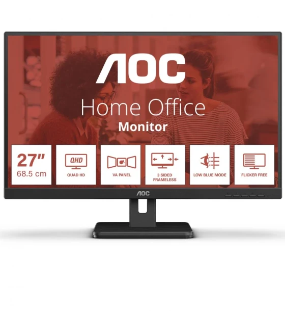 Monitor LED AOC Q27E3UMF, 27inch, 2560x1440, 4ms, Black