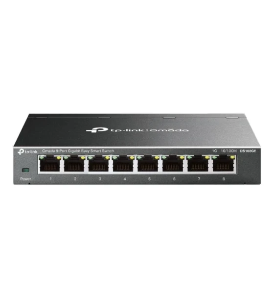 Omada 8-Port Gigabit Desktop Switch PORT 8x Gigabit RJ45 Ports SPEC Desktop Steel Case FEATURE Plug and Play DS108GE