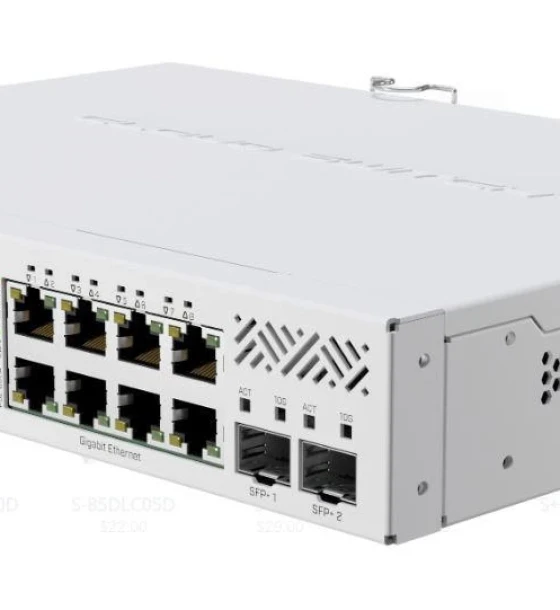 Switch retea MIKROTIK, CSS610-8P-2S+IN, 8P, 2 SFP+ Port, Indoor Switch, SwitchOS Lite, 64 KB Flash