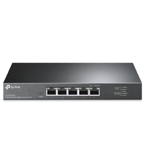 5-Port 2.5G Multi-Gigabit Desktop Switch PORT 5x 2.5G RJ45 Ports SPEC Desktop Steel Case FEATURE Plug and Play