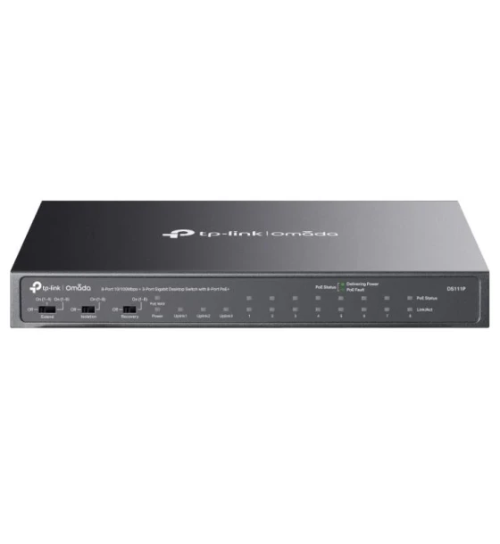 Switch retea Omada 8-Port 10 100Mbps + 3-Port Gigabit Desktop Switch with 8-Port PoE+ PORT 8 10 100 Mbps PoE+ P