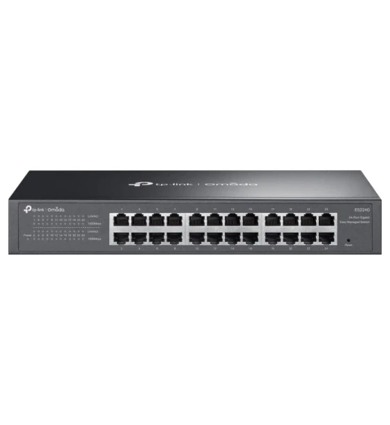 Omada 24-Port Gigabit Easy Managed Switch PORT 24x Gigabit RJ45 Ports SPEC 1U 13-inch Rack-mountable Steel Case FEATURE Integration with Omada SDN Controller and Omada Cloud Essentials