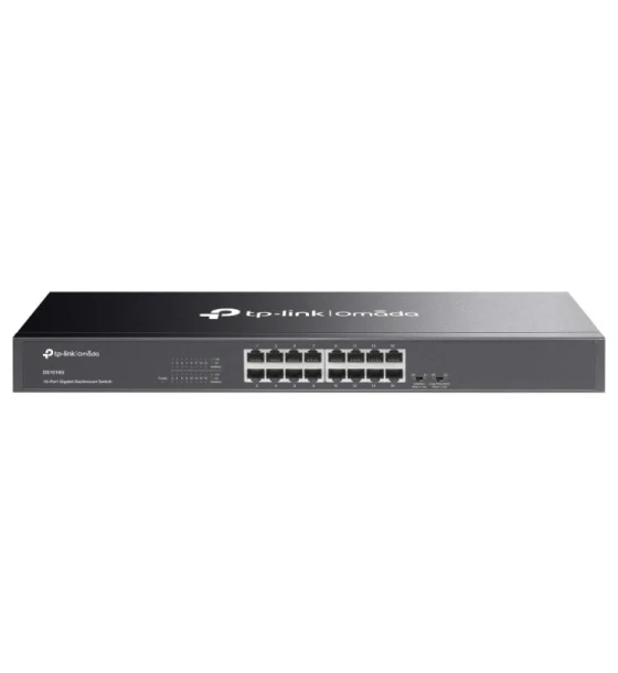 Omada 16-Port Gigabit Switch PORT 16x Gigabit RJ45 Ports SPEC 1U 19-inch Rack-mountable Steel Case FEATURE Plug and Play