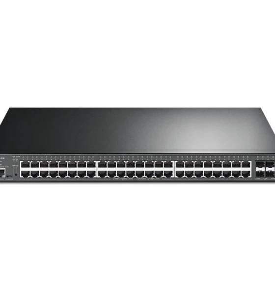 Switch retea JetStream 48-Port Gigabit and 4-Port 10GE SFP+ L2+ Managed Switch with 48-Port PoE+ PORT 48x Gigabit PoE+ Ports, 4x 10G SFP+ Slots, RJ45/Micro-USB Console Port SPEC 802.3at/af