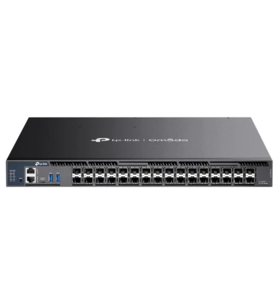 Switch retea Omada 26-Port 10G Stackable L3 Managed Aggregation Switch with 6 25G Slots PORT 26x 10G SFP+ Slots, 6x 25G SFP28 Slots, RJ45/Type C USB Console Port, Management Port