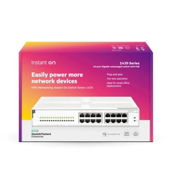 Switch retea HPE Networking Instant On Switch 16p Gigabit CL4 PoE 124W 1430
