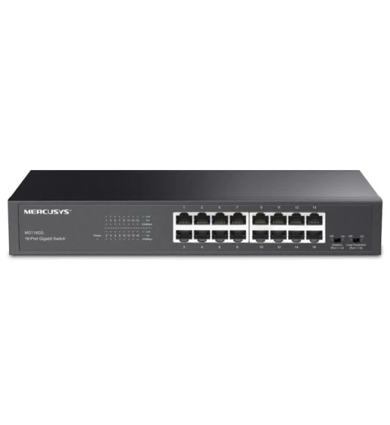 16-Port Gigabit Desktop/Rackmount Switch, interfata 16x10/100/1000Mbps RJ45 Ports, Auto-Negotiation, Auto MDI/MDIX, 32 Gbps
