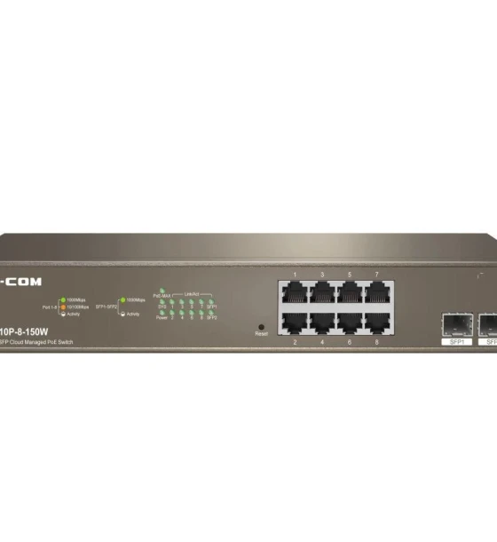 IP-COM 8-Port Gigabit Ethernet managed switch, G3310P-8-150W Network standard IEEE 802.3, IEEE 802.3u, IEEE 802.3ab, IEEE 802.3x, IEEE 802.3z, IEEE 802.1p, IEEE 802.1q, IEEE 802.1w