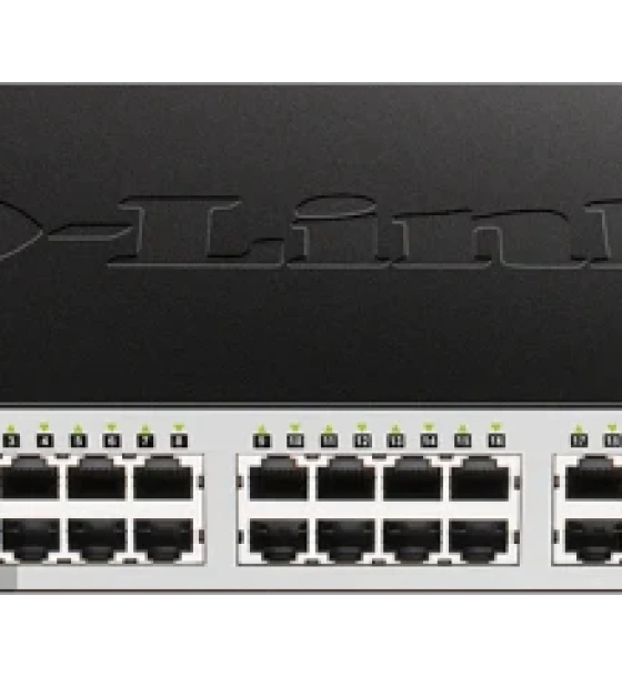 D-Link Switch DGS-1210-28P/ME, 24 porturi Gigabit PoE Base-T, 4 porturi SFP1000Mbps, Capacity 56Gbps, 19 inch Rackmount, WebSmart, 2 fan