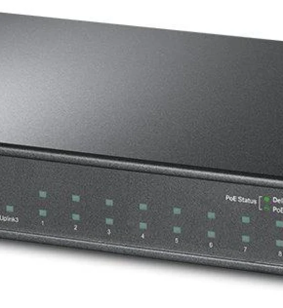 Switch retea 8-Port 10/100Mbps + 3-Port Gigabit Desktop Switch with 8-Port PoE+ PORT 8x 10 Mbps PoE+ Ports, 2x Gigabit Non-PoE Ports, 1x Gigabit SFP Slots SPEC 802.3at/af, 124 W PoE Power
