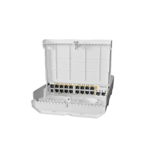 Mikrotik Outdoor Switch, CRS318-16P-2S+OUT, 16 x 10, 2 x SFP+, Procesor 800Mhz, 256 Mb RAM, 802.3af, Temp. de operare -40C - + 70C, Dimesiuni 303x212x78 mm