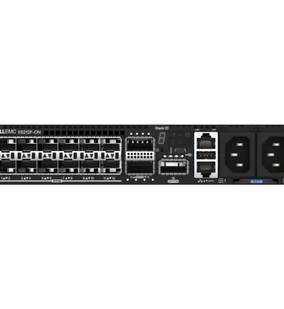 Switch retea Dell EMC S5212F-ON Switch, 12x 25GbE SFP28, 3x 100GbE QSFP28 ports, IO to PSU air, 2x PSU, 3Yr ProSupport + NBD