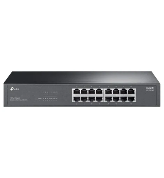 LiteWave 16-Port Gigabit Switch PORT 16x Gigabit RJ45 Ports SPEC 1U 13-inch Rack-mountable Steel Case FEATURE Plug and Play