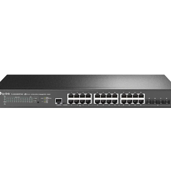 Switch retea JetStream 24-Port 2.5GBASE-T and 4-Port 10GE SFP+ L2+ Managed Switch with 16-Port PoE+ 8-Port PoE++ PORT 24x 2.5G RJ45 Ports 8x 2.5G PoE++ Ports 16x 2.5G PoE+ Ports, 4x 10G SFP+ Slots