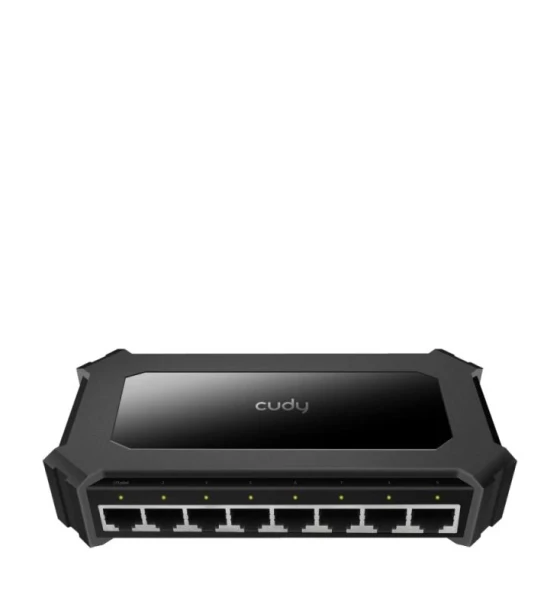 CUDY 8-Port Gigabit Desktop Switch, 8 10/100/1000M RJ45 Ports, IGMP Snooping, Loop Detection/Prevention, 802.1p/DSCP QoS, Desktop Plastic Case, Power Saving, Plug Play, Wall-Mount