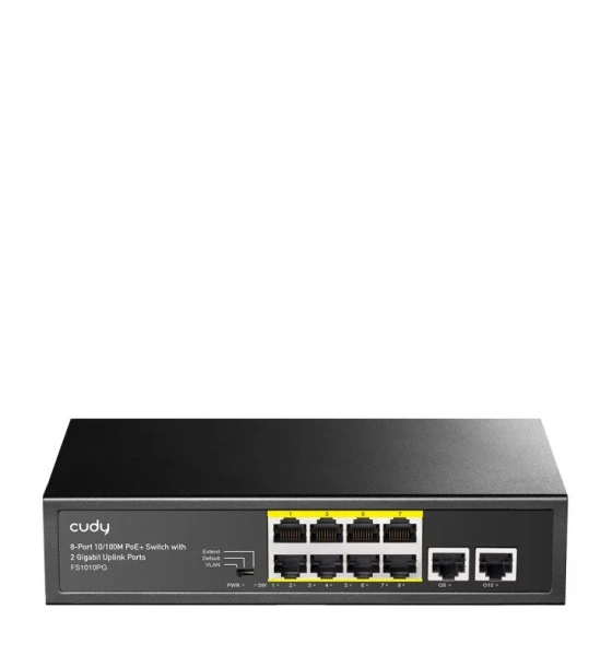Switch retea CUDY 8-Port 10/100M PSE RJ-45 +2 RJ45 10/100/1000M Uplink Port Unmanaged PoE+