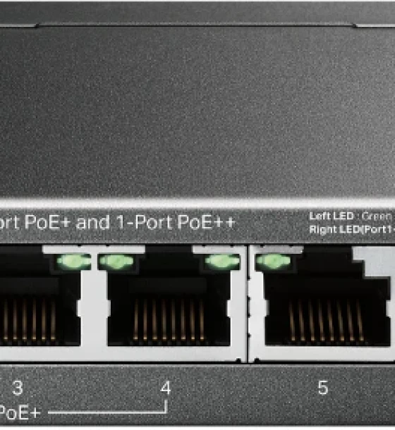 6-Port Gigabit Desktop Switch with 3-Port PoE+ and 1-Port PoE++ PORT 1x Gigabit PoE++ Port, 3x Gigabit PoE+ Ports, 2x Gigabit Non-PoE Ports SPEC 802.3af/at/bt type3, 64 W PoE Power