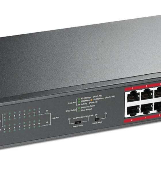 Switch TP-Link TL-SL1218MP, 16 port, 10/100/1000Mbps