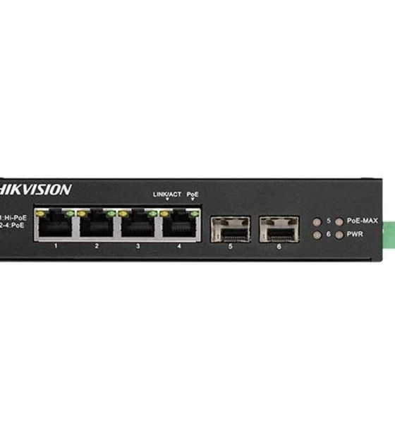 Switch retea Switch Hikvision DS-3T0506HP-E HS, 4-Port, PoE
