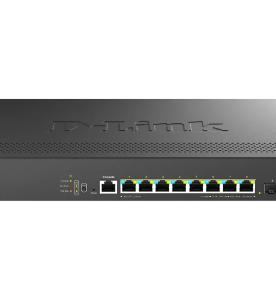 Switch D-Link DMS-1250-10SP, 8 porturi Gigabit, 2 porturi SFP+, Protocol 802.1D STP 802.1s MSTP 802.1w RSTP, rackabil