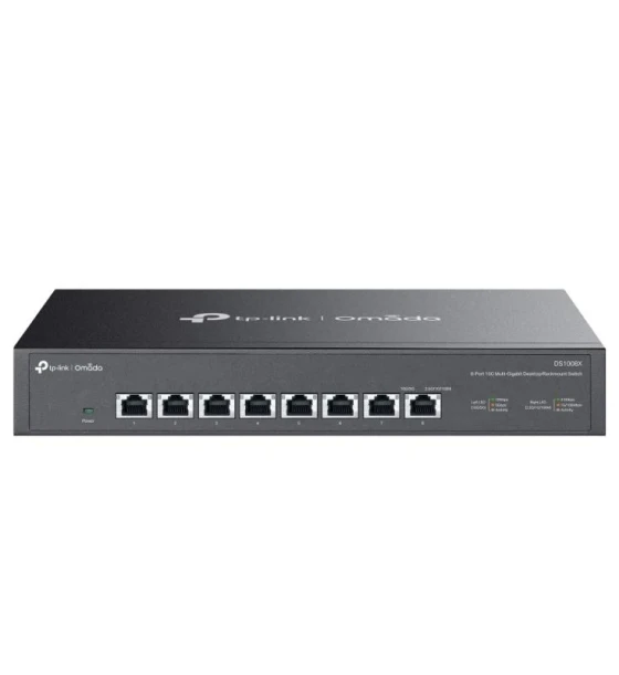 Switch TP Link Omada 8-Port 10G, standarde IEEE 802.3, 802.3u, 802.3ab, 802.3x, 802.1p, 802.3an, 802.3bz, interfata 8x 100Mbps/1Gbps/2.5Gbps/5Gbps/10Gbps Ports, Auto-Negotiation
