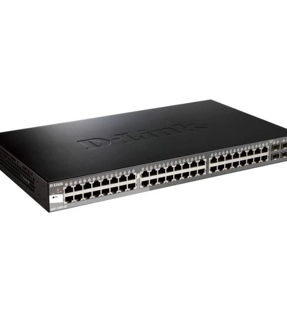Switch retea Switch D-Link DGS-1520-52, 48 porturi Gigabit, 4 porturi SFP, Capacity 76Gbps, 16K MAC, 17 inch Rackmount, 1 fan