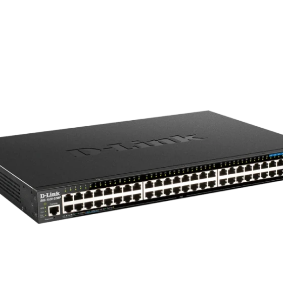 Switch retea Switch D-Link DGS-1520-52MP, 48 porturi Gigabit, 2 porturi SFP+, Capacity 80Gbps, 16K MAC, 17 inch Rackmount, 1 fan
