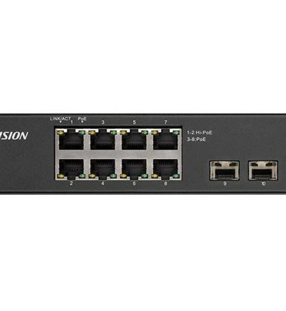 Switch retea Switch Hikvision DS-3T0510HP-E HS, 8-Port, PoE