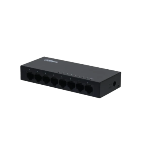 Switch retea Switch Dahua PFS3008-8GT 8 ports 10 100 1000Mbps 186mm 106mm 33mm Common Mode 4KV Differential M