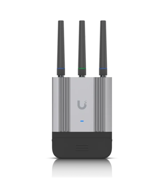 Switch retea Ubiquiti UMR-Industrial. Router retea celulara, Negru, Gri, Material carcasa Aluminiu