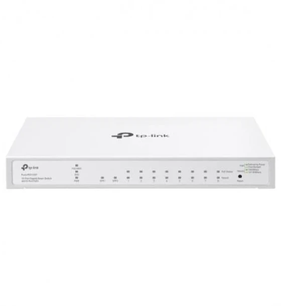 Switch retea TP-LINK 10-Port Gigabit Smart Switch with 8-Port PoE+ FESTA FS310GP, iNTERFATA 8 10Mbps PoE+ RJ45 Ports Auto-Negotiation Auto MDI MDIX, 2 100 Mbps SFP Slots