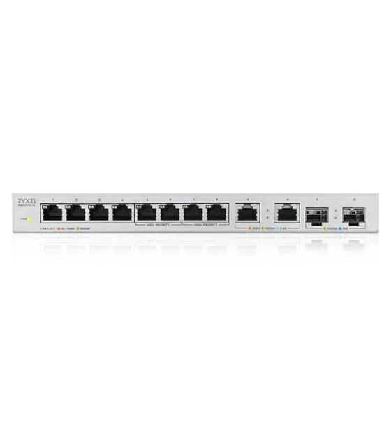 Switch retea XGS1010-12-ZZ0101F - Ethernet Switch, RJ45 Ports 10, Fibre Ports 2SFP+, 10Gbps, Unmanaged, Zyxel