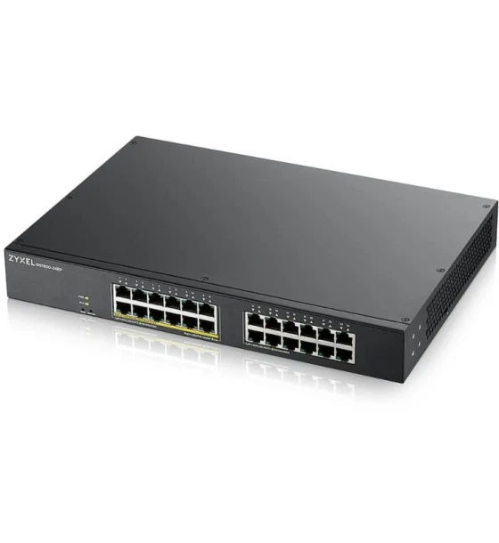 Switch retea Zy GS1900-24, 24-port GbE L2, 12 Prt POE