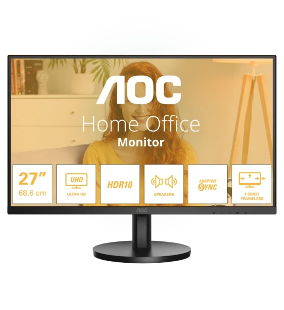 Monitor LED AOC U27B3A, 27inch, 3840x2160, 4ms, Black