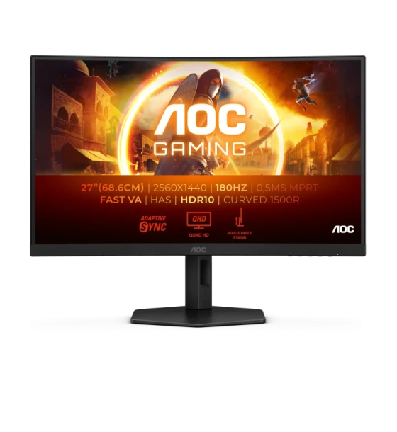 Monitor LED Curbat AOC CQ27G4X, 27inch, 2560x1440, 1ms, Black