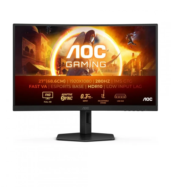Monitor LED Curbat AOC C27G4ZXU, 27inch, 1920x1080, 1ms GTG, Black