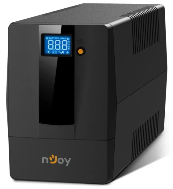UPS nJoy Horus Plus 800, 800VA/480W, Afisaj LCD cu ecran tactil, 2 Prize Schuko cu Protectie, Repornire Automata, RJ11 protectie pentru linia de telefon/modem