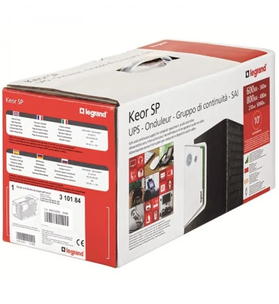 UPS Legrand KEOR SP 1000, 1000VA/ 600W, 2x IEC + 2x German standard sockets, USB port, baterie 2x 12V 7Ah, 230V, stabilizator electronic AVR, forma Tower, tehnologie Line interactiv