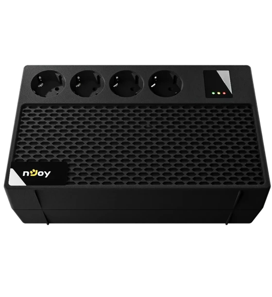 UPS nJoy Renton 650 Plus, 650VA/360W, 4x prize Schuko conectate la baterie, fara display LCD, tensiune nominala de intrare 230V Caracteristici Stabilizator AVR de tip Boost and Buck Functie