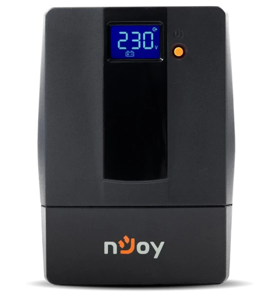 UPS nJoy Horus Plus 600, 600VA/360W, Afisaj LCD cu ecran tactil, 2 Prize Schuko cu Protectie, Repornire Automata, RJ11 protectie pentru linia de telefon/modem