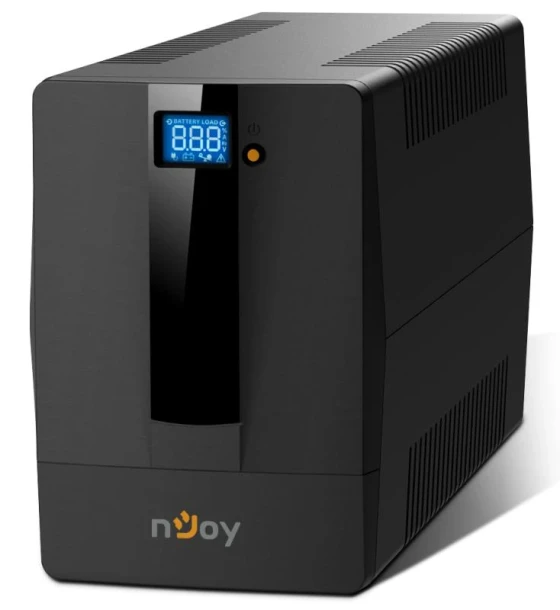 UPS nJoy Horus Plus 1000, 1000VA/600W, Afisaj LCD cu ecran tactil, 4 Prize Schuko cu Protectie, Repornire Automata, RJ11 protectie pentru linia de telefon/modem