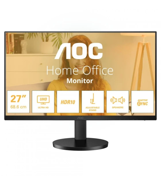 Monitor LED AOC U27B3AF, 27inch, 3840x2160, 4ms GTG, Black