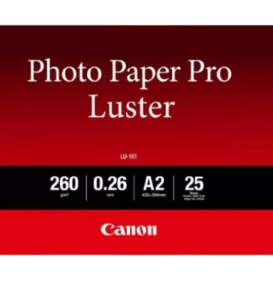 Hartie foto Canon LU-101, Pro, 25 coli, 260g-m2. A2, 420 mm x 594 mm