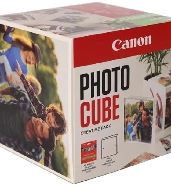 Hartie foto Canon PP-201 13x13CM photo cube wh/bl, 40 coli, 1 x rama foto