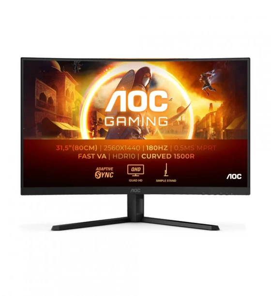 Monitor LED AOC CQ32G4VE, 31.5inch, 2560x1440, 0.5ms, Black
