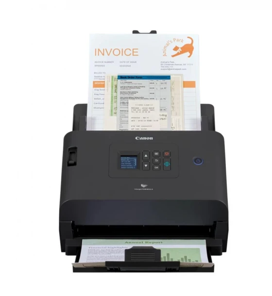 CANON DR-S250N A4 SCANNER, Dimensiune A4, Duplex, Senzor CIS, optica 600d, Sursa lumina LED RGB, Viteza scanare 50 ppm ipm 200dpi/300dpi, Volum zlnic recomandat 6000-9000 pagini
